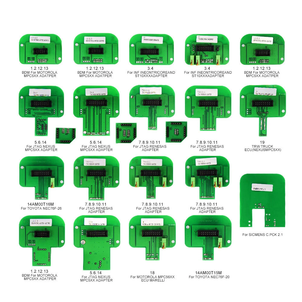 

Full Set 22pcs BDM Adapters For KTAG KESS FGTECH BDM100 BDM ECU Trasdata Probe Adapters 22 BDM Frame ECU RAMP Chip Tuning Tool