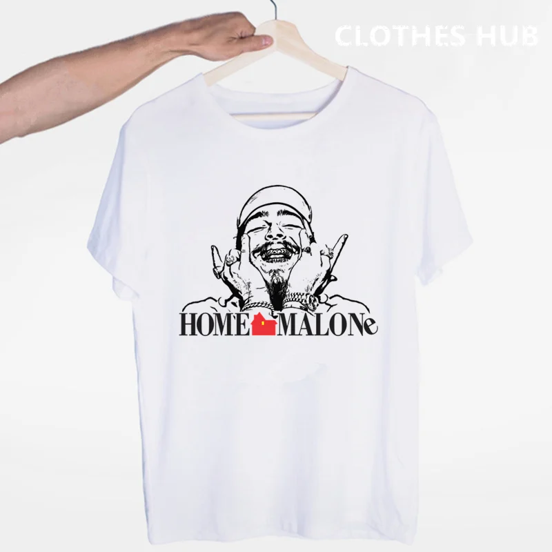 Post Malone Hip Hop T-shirt O-Neck Short Sleeves Summer Casual Fashion Unisex Men And Women Tshirt - Цвет: Небесно-голубой