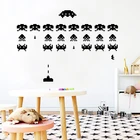 Пиксель космический самолет Игры Геймер стены Стикеры виниловые Home Decor для мальчиков для комнаты подростка Спальня наклейки на стену в детскую съемные настенные A868