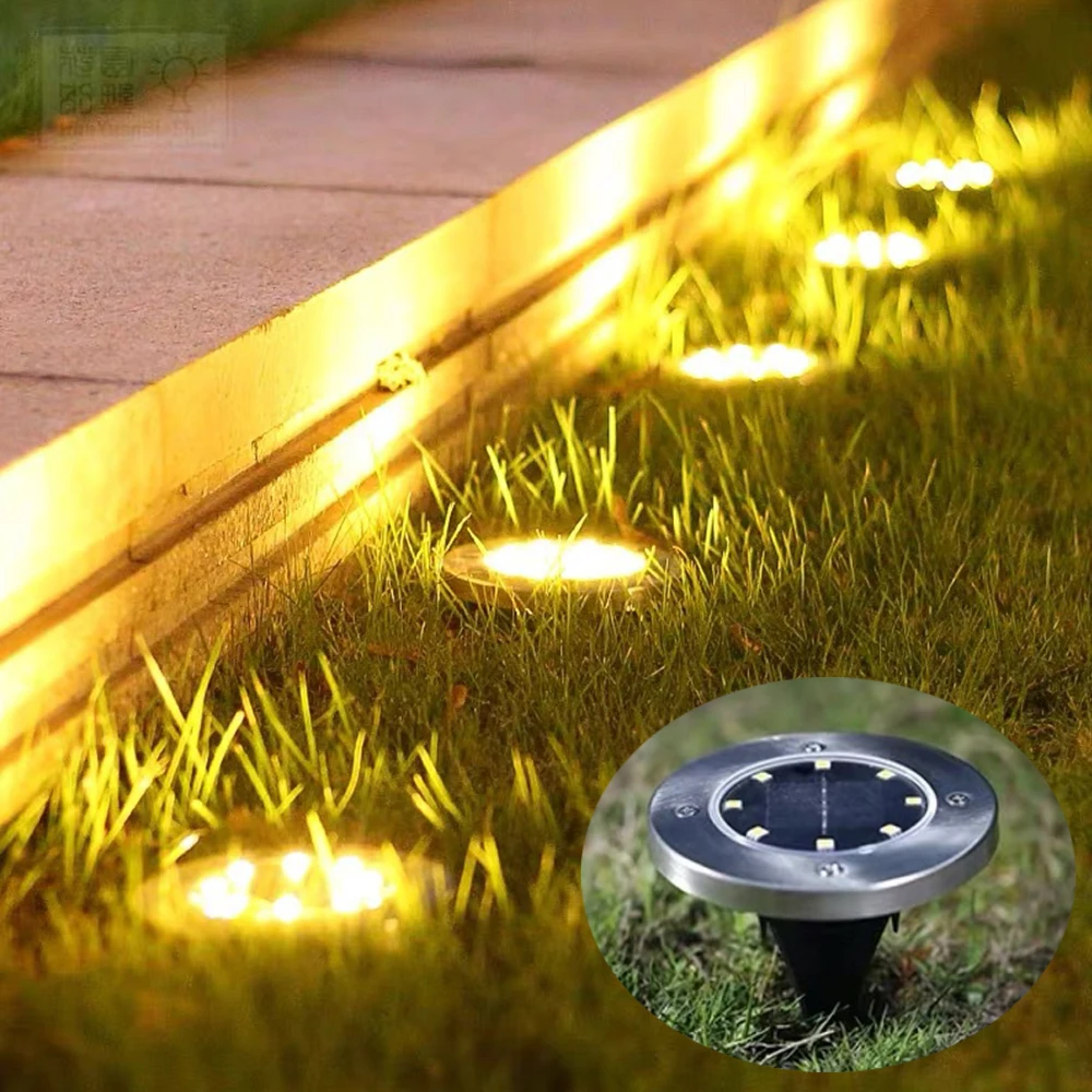 DC1.2V Solar 16LED Underground Light Outdoor Waterproof Stainless Steel Lawn Street Lights