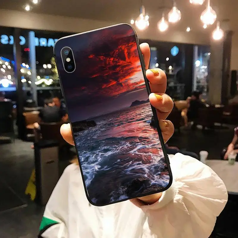 

Colorful Sea Beach beautiful ocean art Phone Case for iPhone 11 12 pro XS MAX 8 7 6 6S Plus X 5S SE 2020 XR