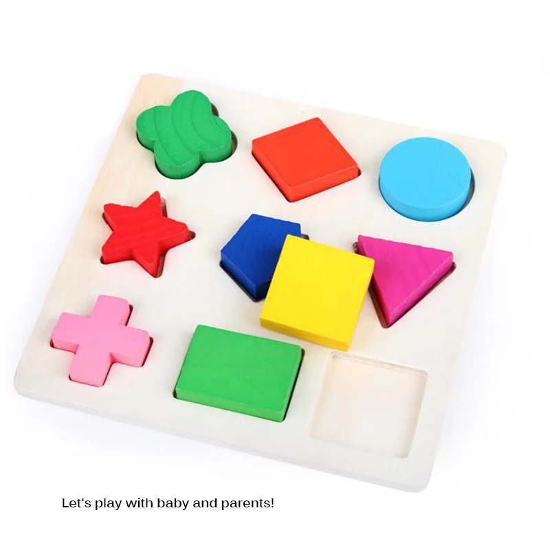 Игрушка деревянная геометрическая форма Игры и Пазлы Сортировка Математика