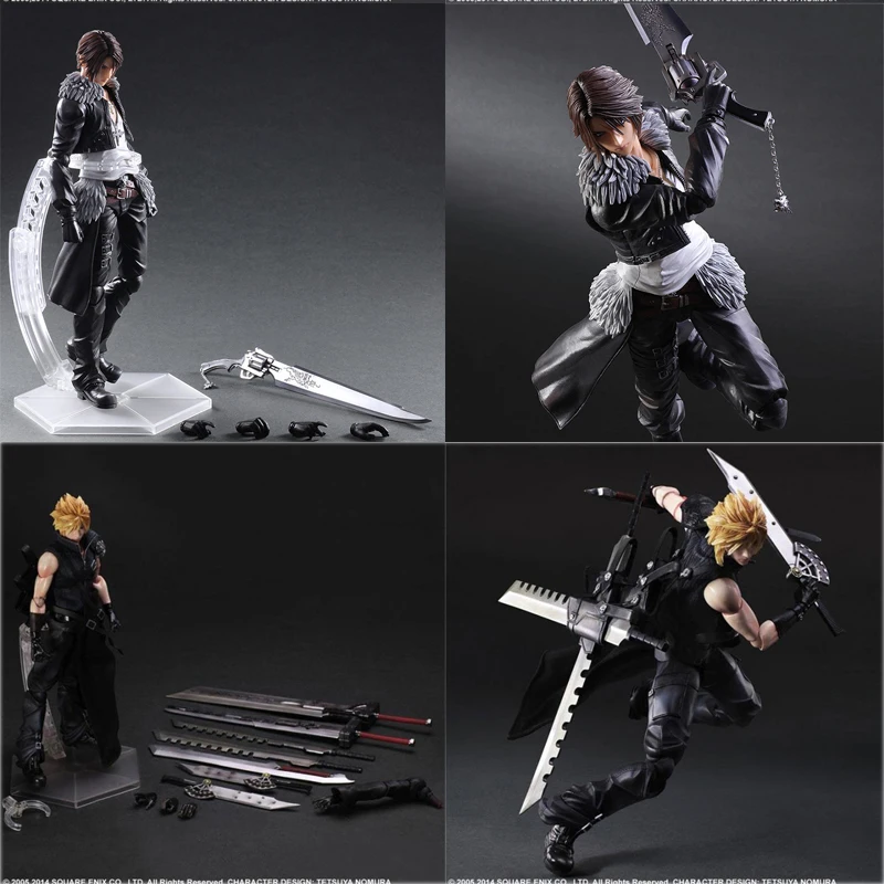 Final Fantasy Figure Play Arts Kai Squall Leonhart Cloud Strife Sephiroth FF VIII FF8 Model Toy 28CM | Игрушки и хобби