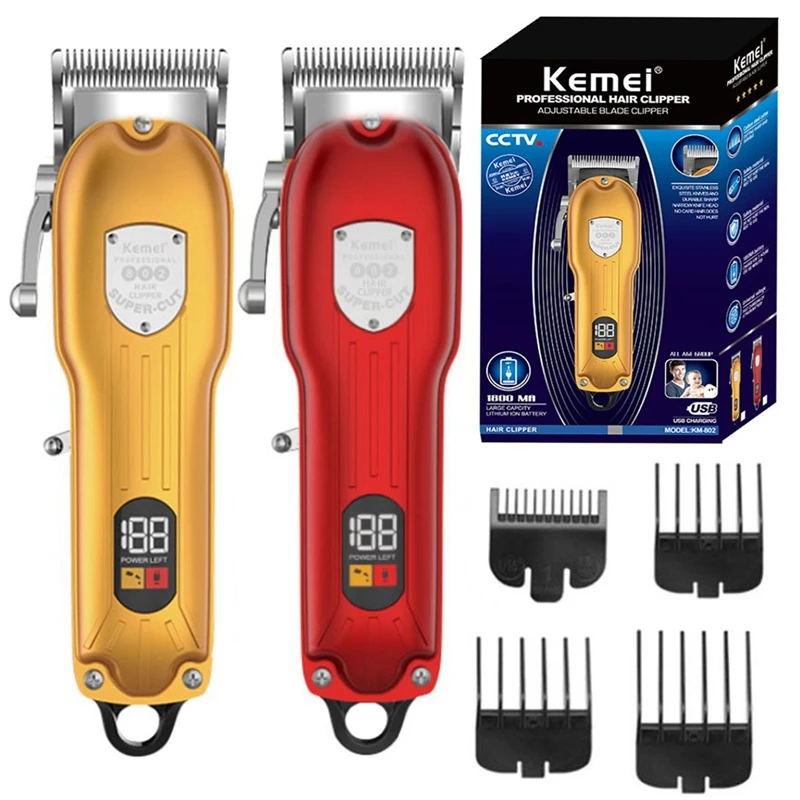 kemei 802 hairdressing cordless professional hair trimmer for men electric clipper rechargeable cutting machine | Бытовая техника