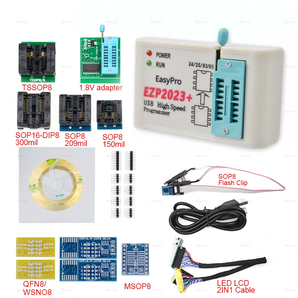 USB-программатор EZP2023 SPI новейшая версия 2022 года высокоскоростной поддержка 24 25 26 93