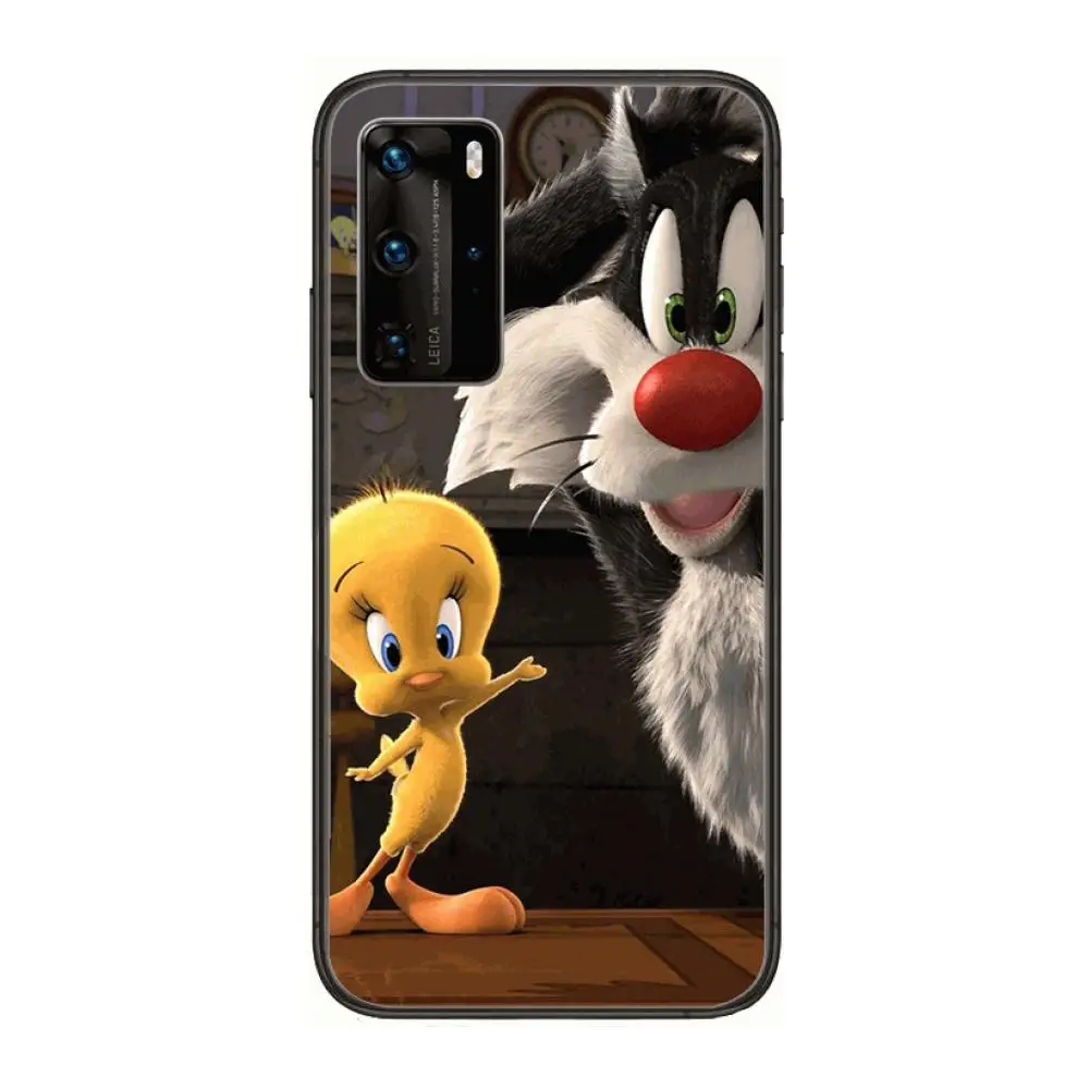 

Case Tweety Bird style Phone Case For Huawei P 40 30 20 10 9 8 Lite E Pro Plus Black Etui Coque Painting Hoesjes comic fashion