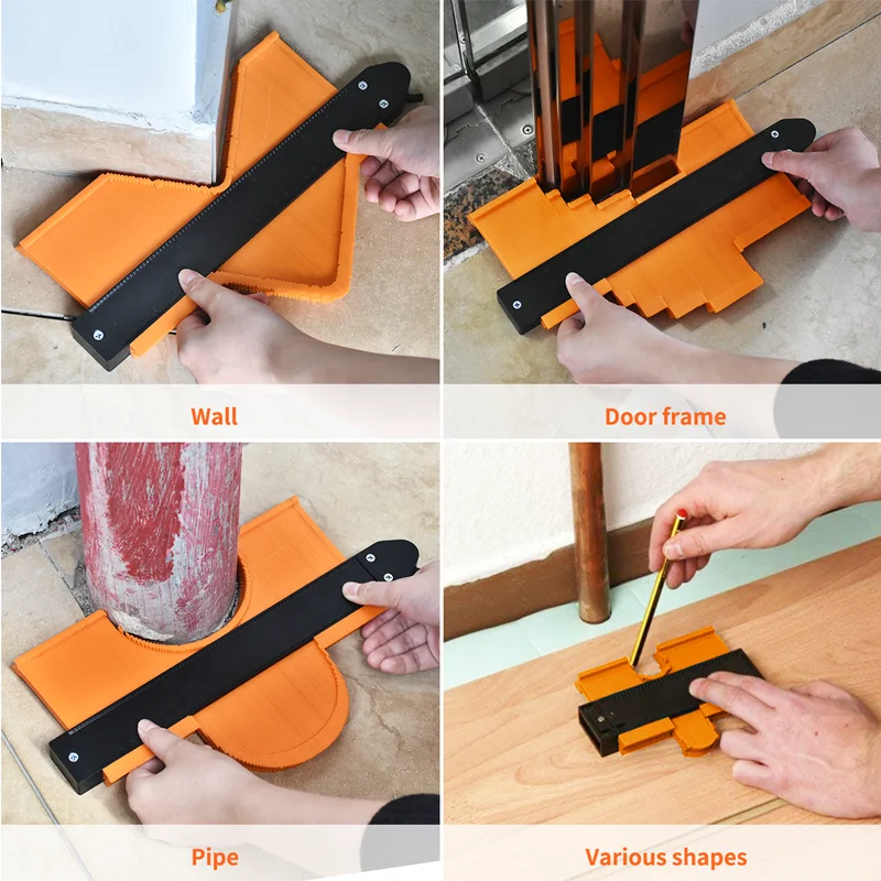 5/10 Inch Contour Gauge with Lock Shape Duplicator Scale Template Tiling Measuring Ruler Carpenter Tools | Инструменты