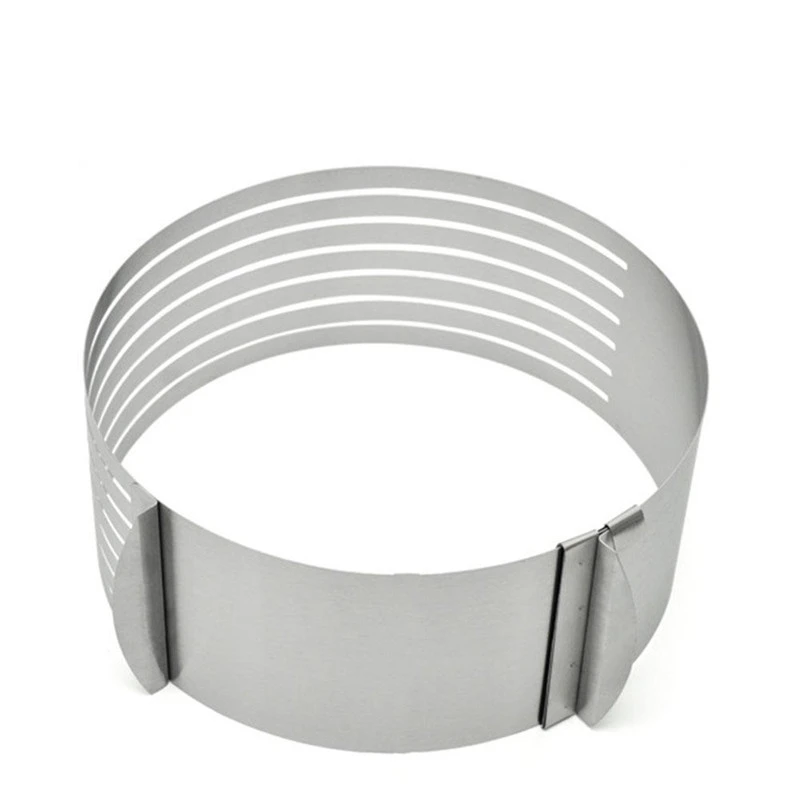 DIY Mousse Cake 1Pcs Adjustable Round Stainless Steel Ring Mold Layer Slicer Cutter | Дом и сад