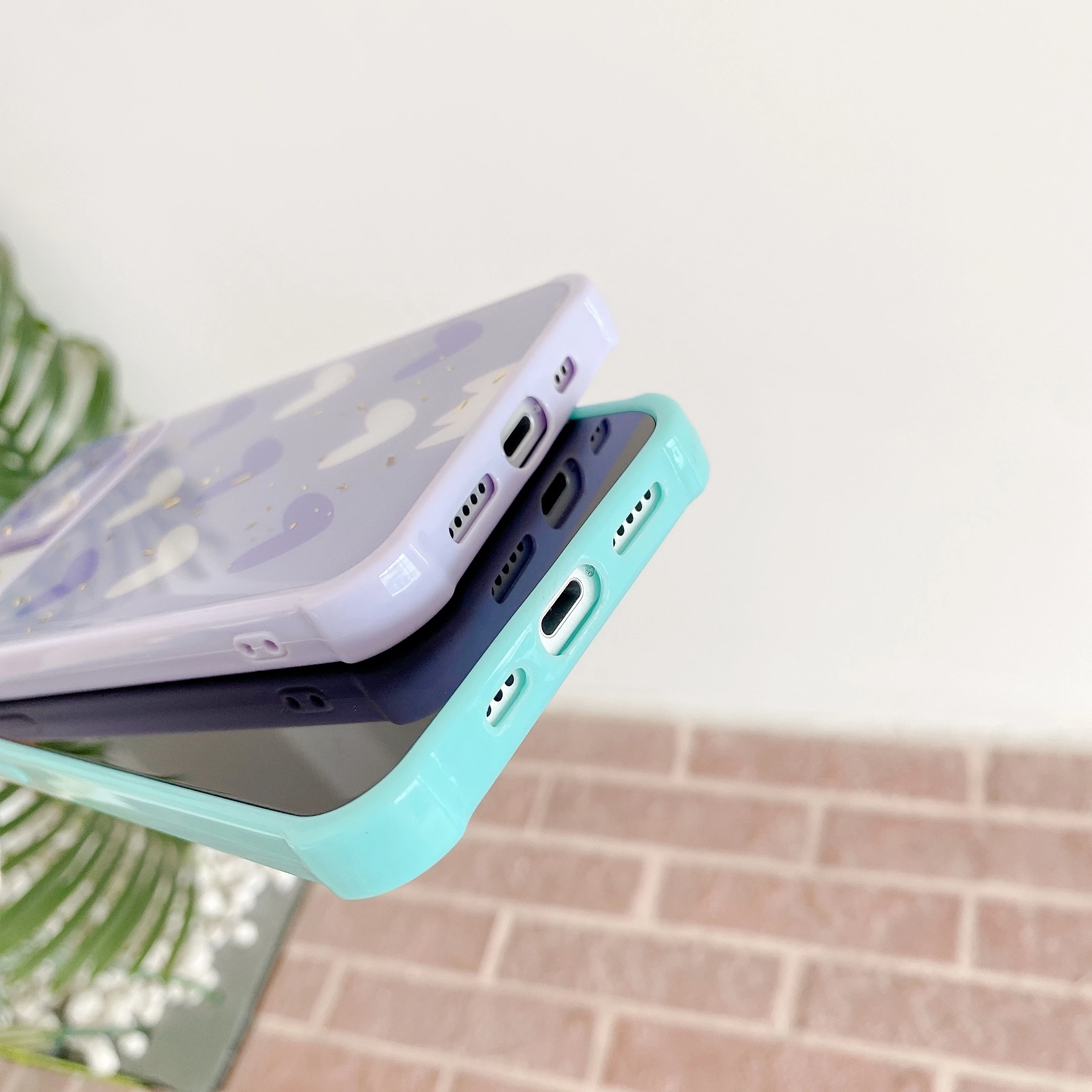 moskado TPU Epoxy Sliding Camera Cover Phone Case for iphone 11 Pro Max 13 12 X XR XS Max 7 8 Plus Dust-proof Mobile Phone Shell
