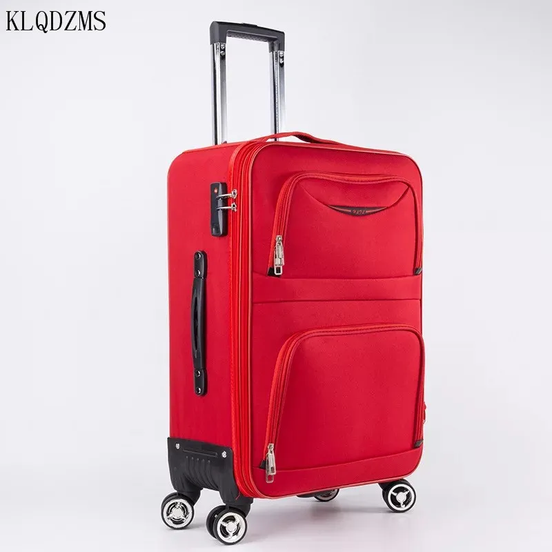 KLQDZMS Oxford 20’’22’’24’’26’’28 Inch  Classic Suitcase Carry On Spinner Wheels Multifunctional Colorful Trolley  Luggage