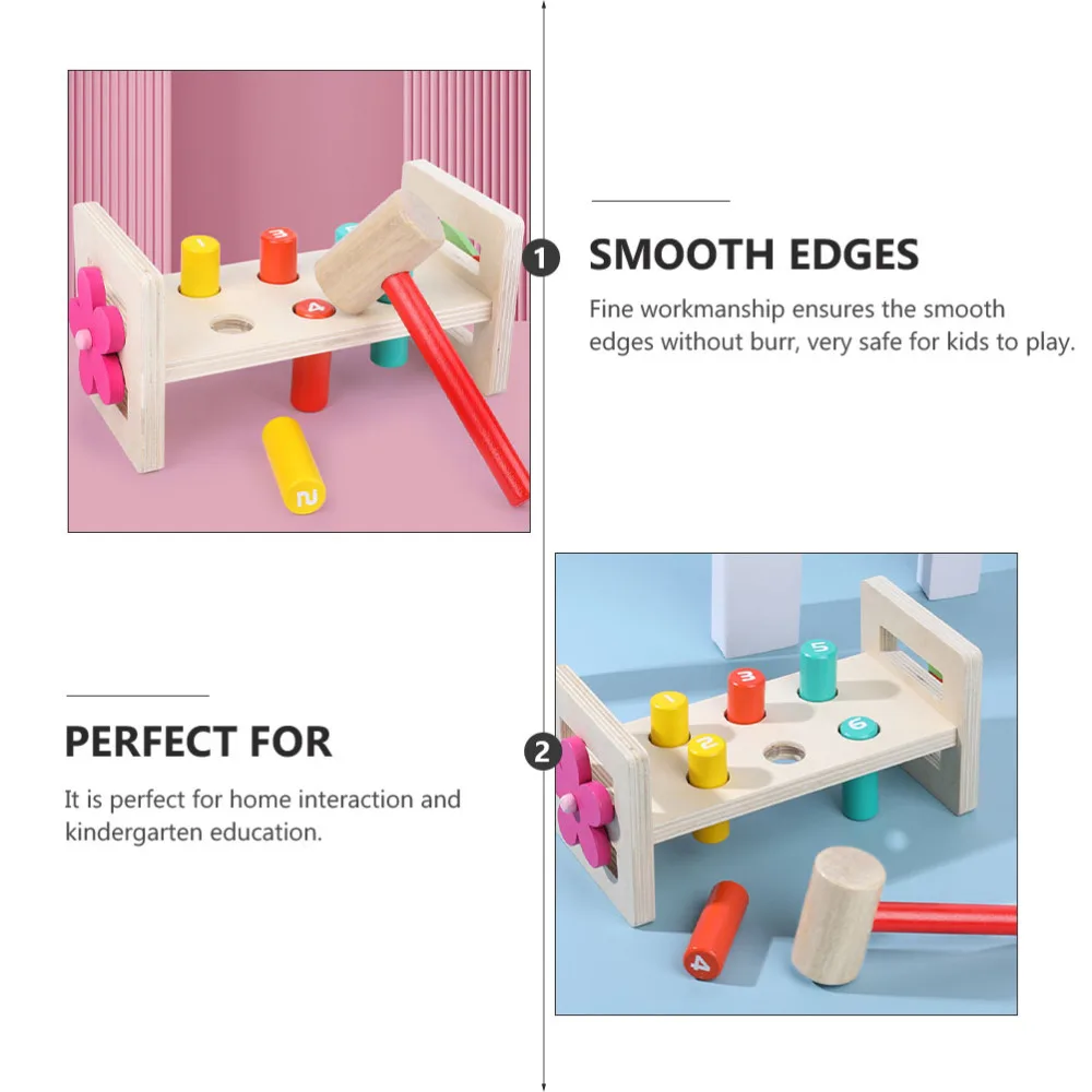 

1 Set Wooden Knock Hand-eye Coordination Training Plaything Educational