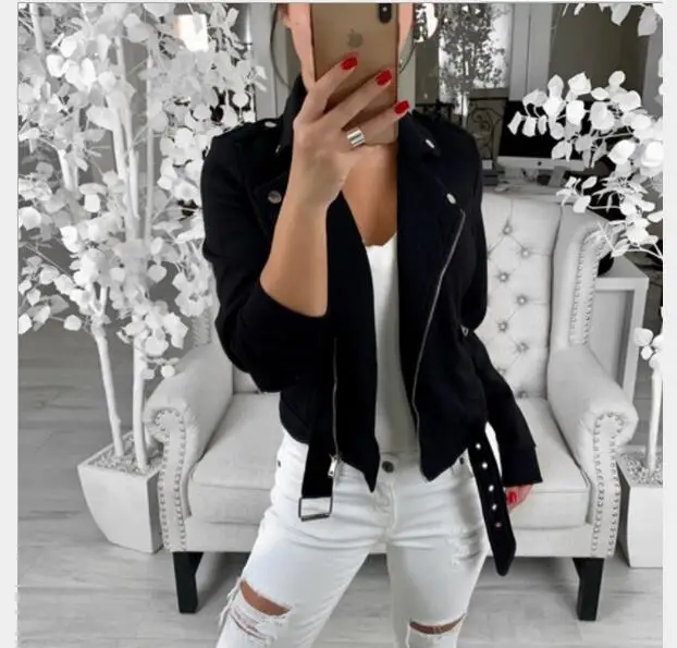 

Autumn and winter women's jacket casual jacket zipper cardigan long-sleeved women's jacket large size
