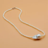 pearl necklaces natural white small pearls large baroque pearl pendants womens necklaces wedding jewelry mom gifts