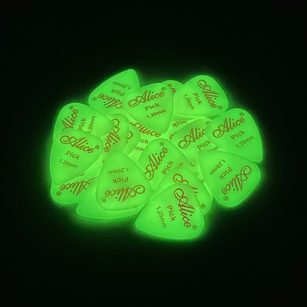 alice leucht gitarre picks fluoreszierende akustische elektrische 058 15mm glow in the dark 6 stück packung free global shipping