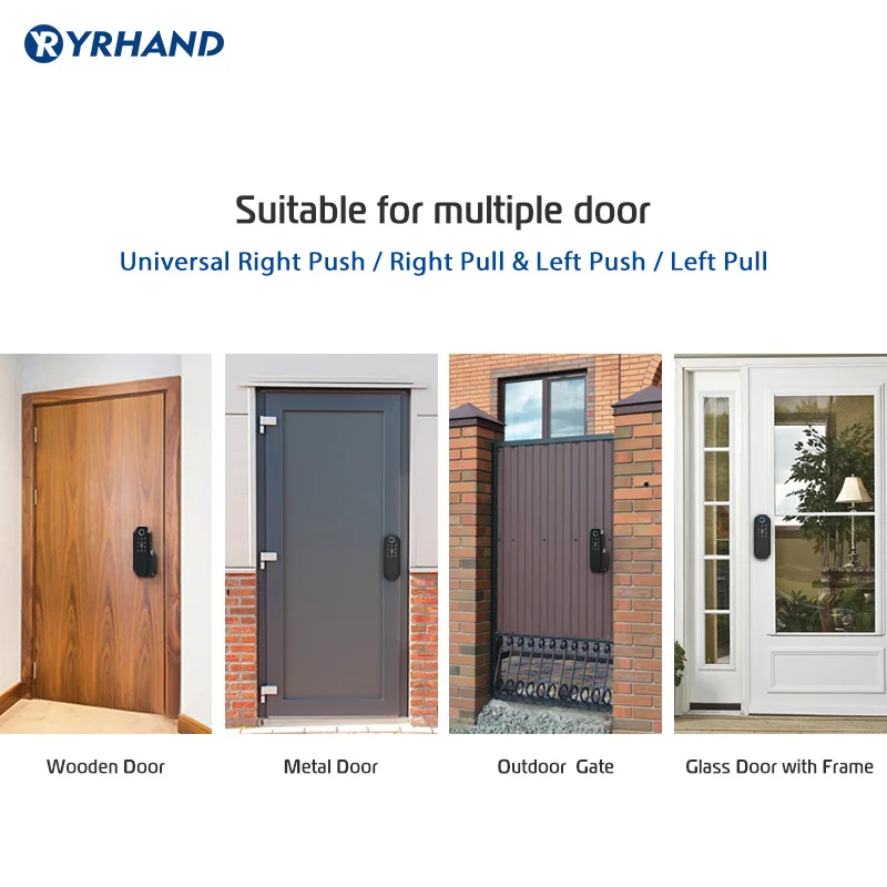 Дверной замок с идентификацией по отпечатку пальца водонепроницаемый уличный