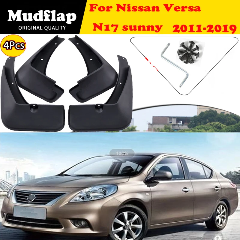 

For Nissan Versa Sedan Latio Sunny Almera N17 2011~2019 Fender Mud Flaps Mudguard Accessories 2012 2013 2014 2015 2016 2017 2018