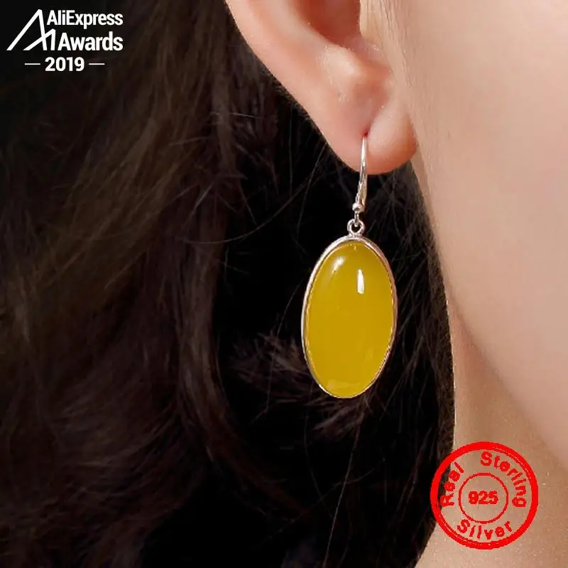 Серьги из серебра 925 пробы с искусственными драгоценными камнями | Украшения и