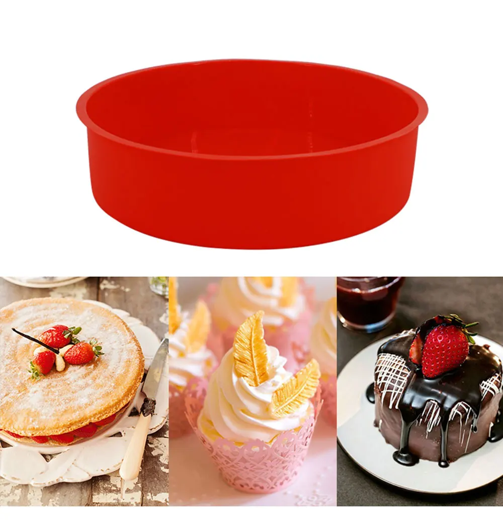 

Round Silicone Cake Mold Baking Pan 4/6/8/10 inch Mould DIY Creative Pastry Muffin Cake Mold Kitchen Accessories Baking Tool