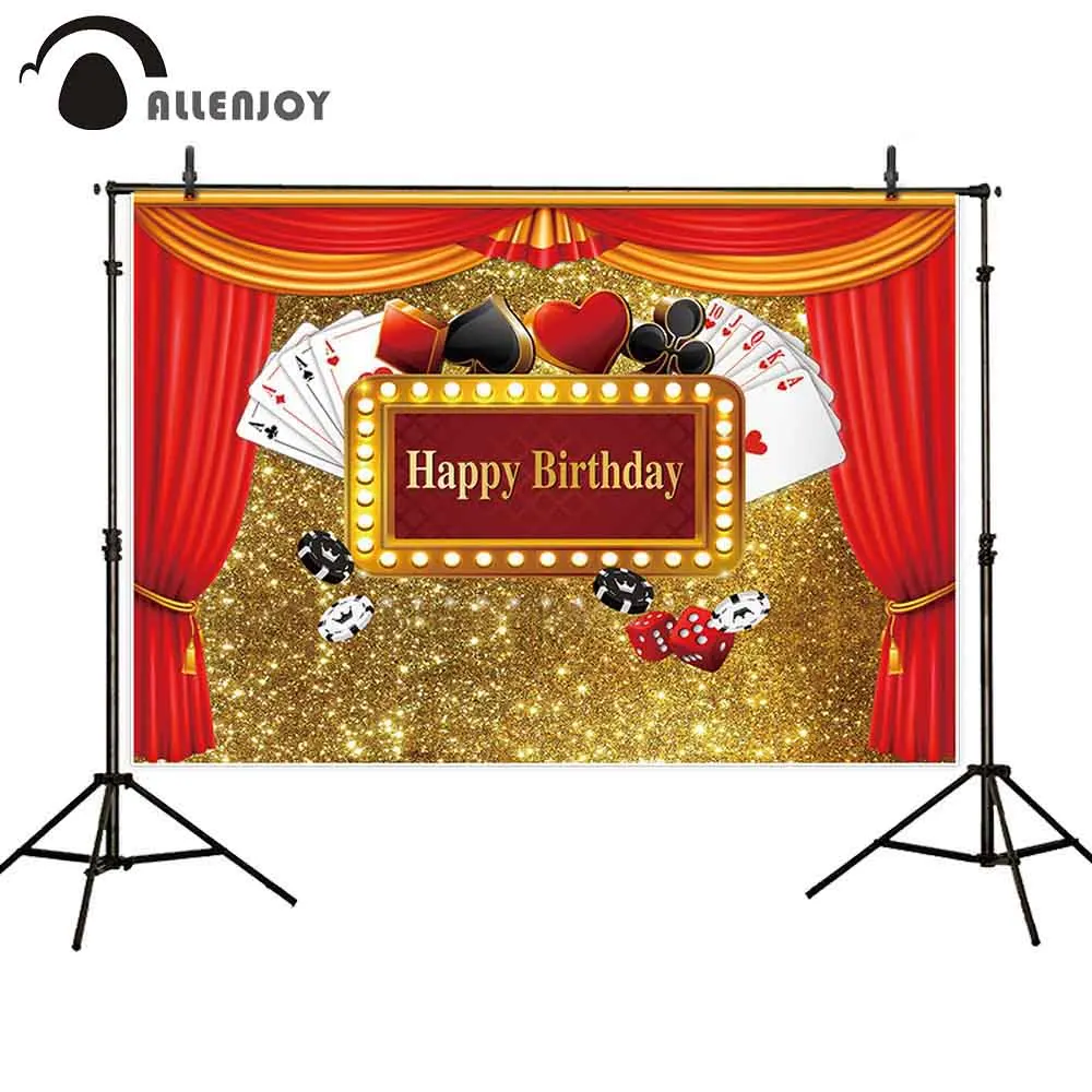 Allenjoy виниловый Фотофон на день рождения покерный фон вечерние фоны для мальчиков