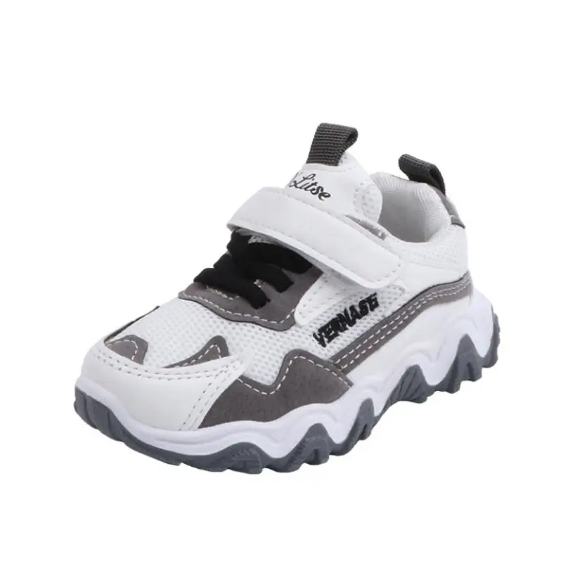 Детские модные кроссовки для мальчиков и девочек сетчатая теннисная обувь