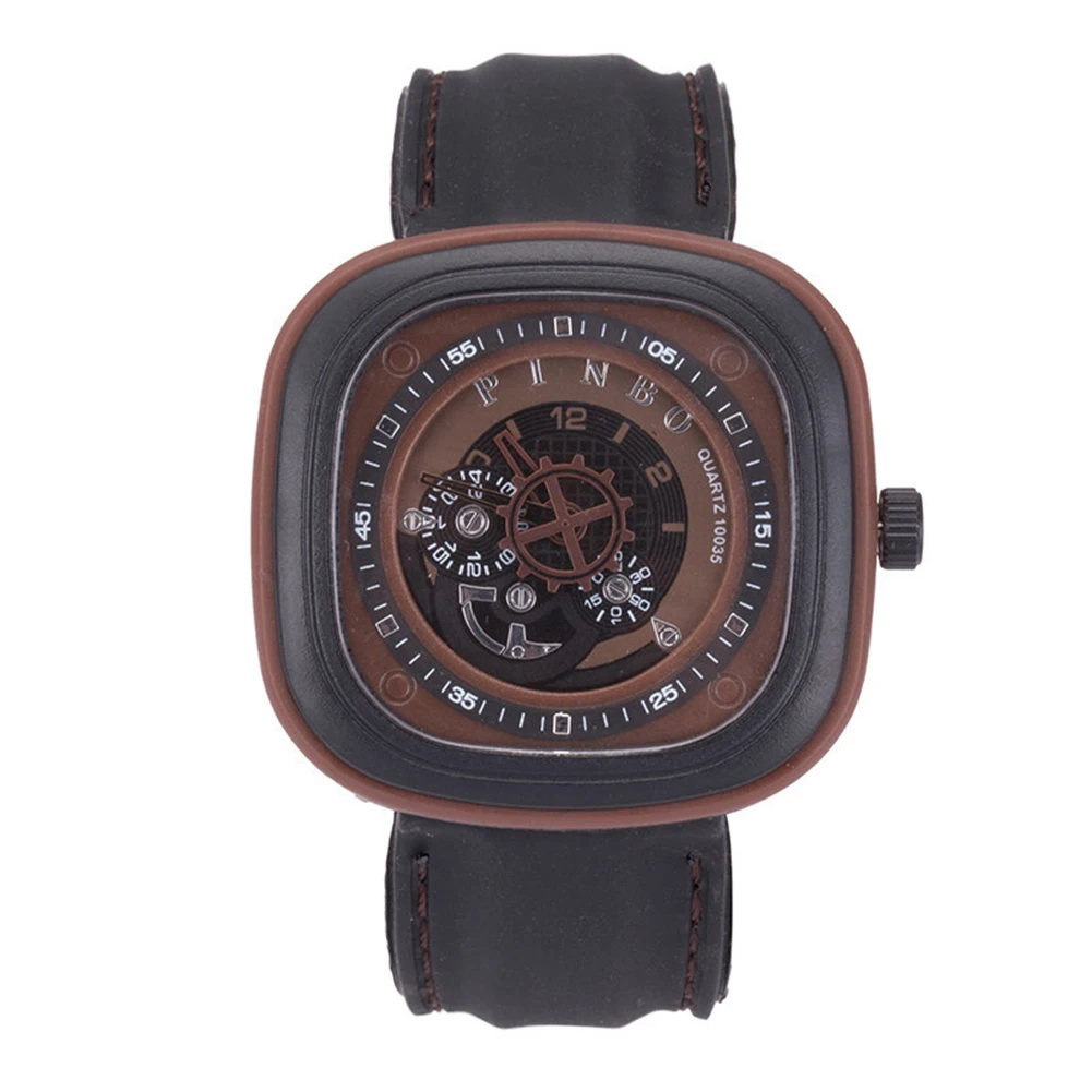 

Sport Men's Watch Large Square Dial Polyurethane Strap Analog Fashion Student Outdoor Sports Quartz Wrist Watch Hand Decor
