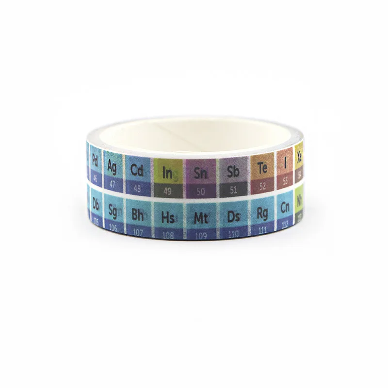 New Arrival Periodic Table of Elements Tape Japanese Paper Decorative Stationery Stickers Chemistry Set Office Supplier | Канцтовары для