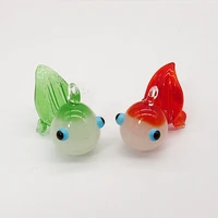 custom christmas aquarium decor accessories handmade glass fish figurines ornaments murano art goldfish mini cute animal pendant