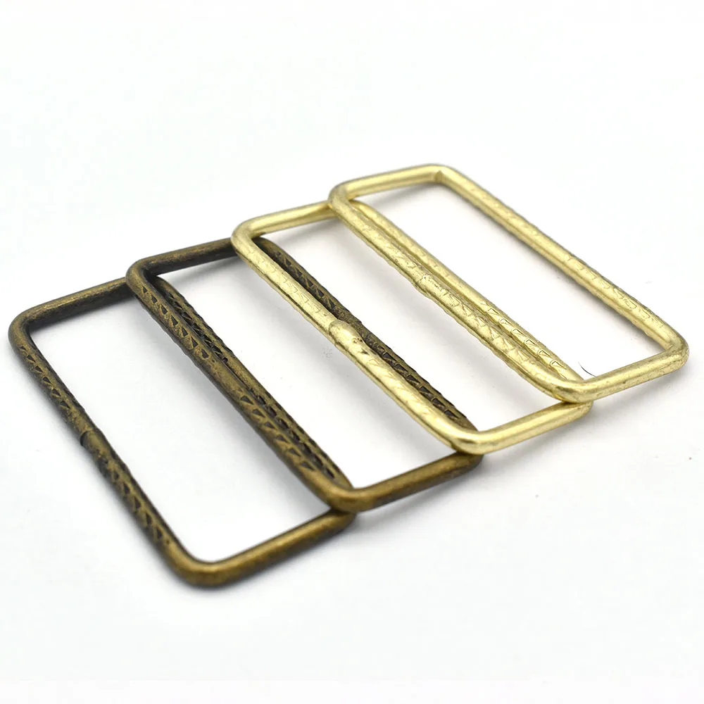

45mm Bronze Belt Buckle Adjustable Rectangle Belt Buckle Slide Buckles Metal Purse Clasp Buckle Bag strap buckle Handbag webbing