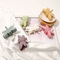 colorful solid color korean hair catching shark clip creative design dragonfly shape hair catching fashion hair accessories