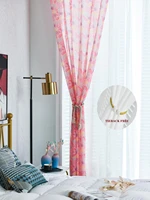 fmh sheer windows curtains for living room bedroom faux linen tull unicorn with tiebacks grommets or hooks