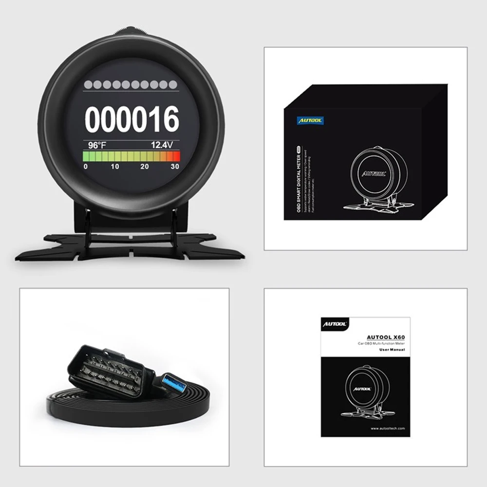 Автомобильный Мультифункциональный измеритель температуры X60 HUD умный цифровой