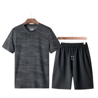 men t shirtshorts sets summer shorts sleeve top tee shorts 8xl casual sports bodybuilding tee sportswear tracksuit plus size