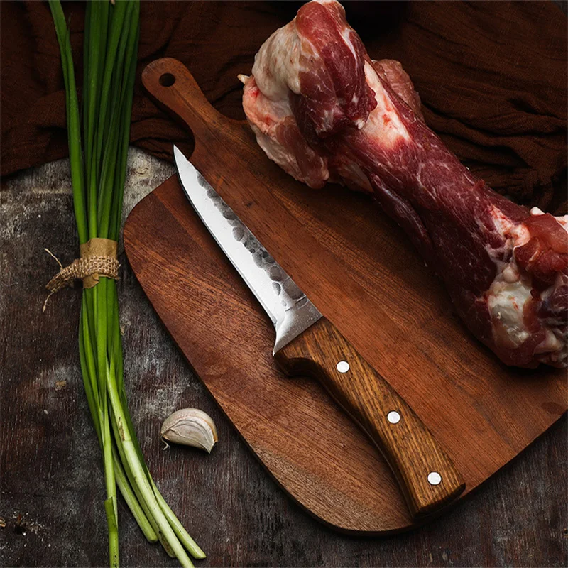 Ручной Кованый Нож для обвалки мясника нож измельчения мяса из нержавеющей стали