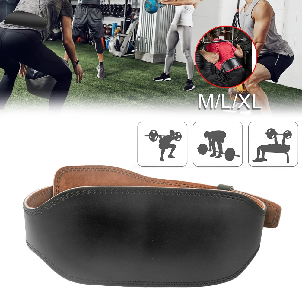 

Регулируемый кожаный ремень для тяжелой атлетики, поддержка талии, ремень для тренажерного зала, широкий ремень унисекс, ремень для трениро...