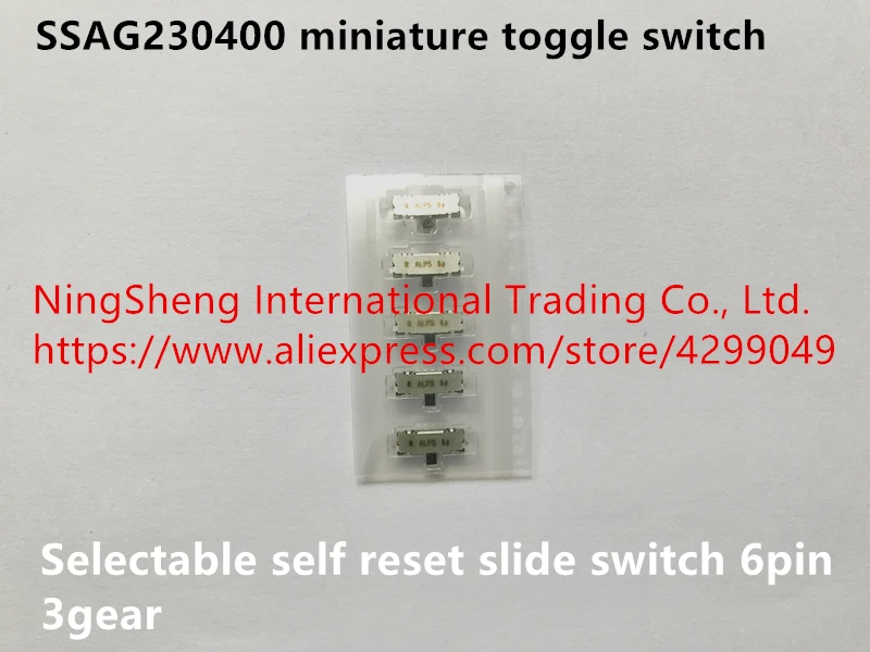 

Original new 100% SSAG230400 miniature toggle switch 6pin 3gear selectable self reset slide switch