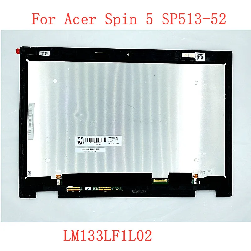 

13.3" New Laptop Touch Digitizer LCD Screen Panel LM133LF1L02 Display For Acer Spin 5 SP513-52 SP513-52N N17W2