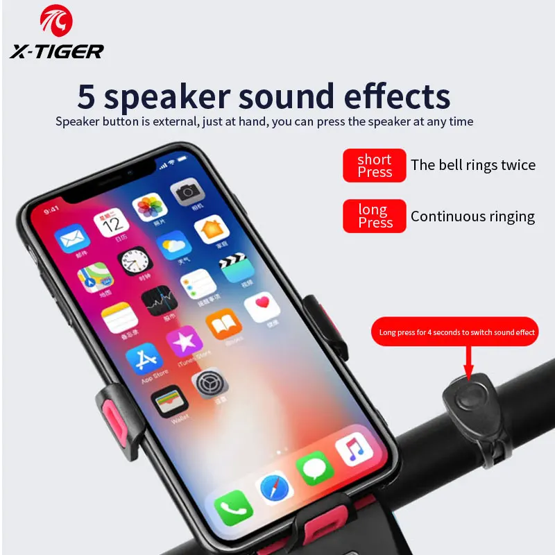 X TIGER велосипедный светильник Многофункциональный USB перезаряжаемый