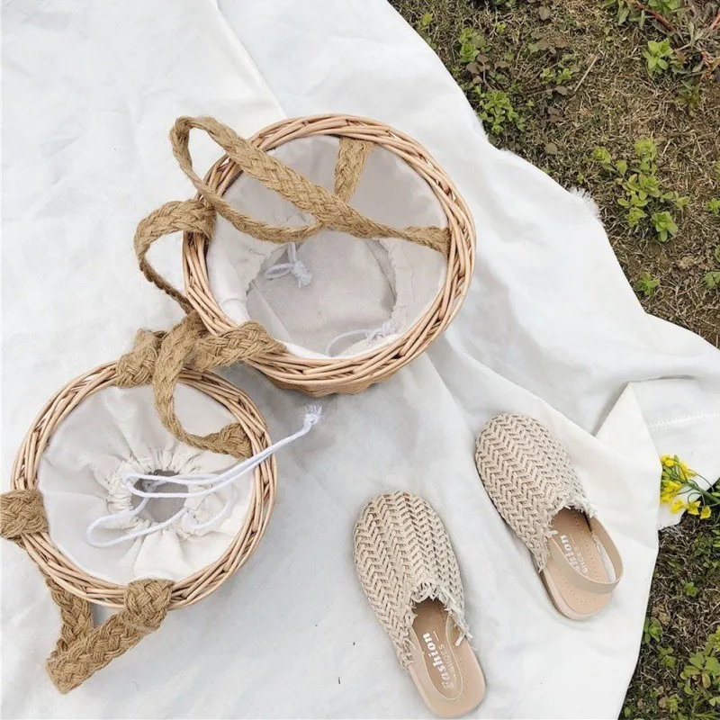 Ретро женские сумки сумка сумочка плетеная Сумка из ротанга для покупок
