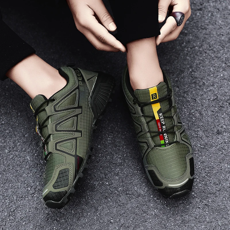 

Outdoor Sneakers Mens Hiking Shoes Breathable Mountain Camping Shoe Non-slip Wear-resistant Lace-up
