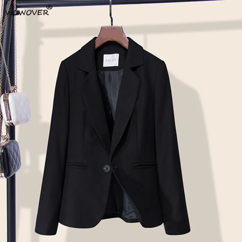 

Fashion 2022 Spring Women's Full Sleeve One Button Notched Blazer Suit Elegant Office Lady Business Formal Jacket Coat Outerwear