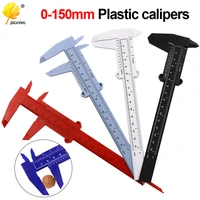 0 150mm double scale plastic vernier caliper ruler student measuring gauge measuring caliper
