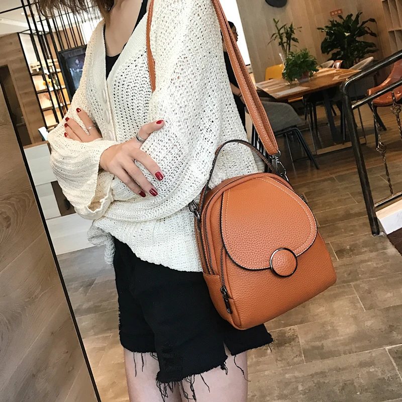 

New Arrival Pu Leather High Quality Backpack Women 2021 Luxury Designer Street Style School Bags for Women Mochila Mujer