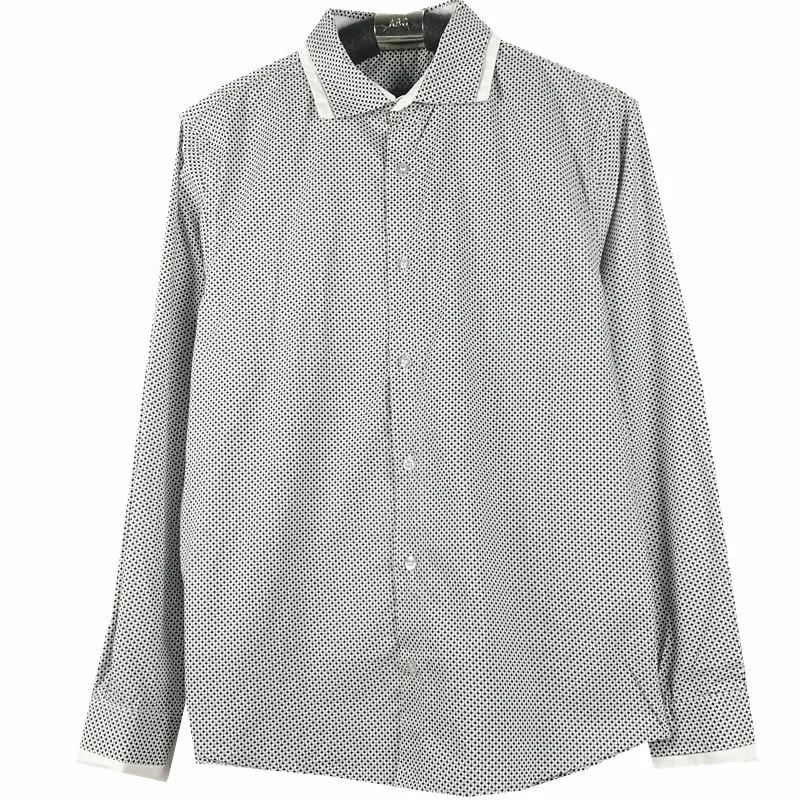 07269 Hombre Camisa Masculina, осенняя Хлопковая мужская рубашка с длинным рукавом, молодежные модные повседневные рубашки в полоску, Camisas, мужская рубашка, мужская одежда - Цвет: 07269