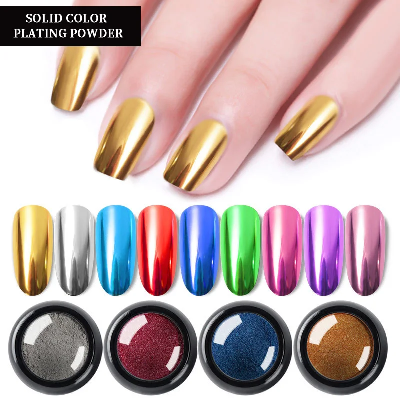 0,5 г Гель для маникюра с эффектом зеркальной глиттерной пудры металлического цвета для украшения ногтей с хромовыми хлопьями TRC/ASX.