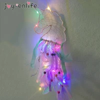 led lights unicorn dream catcher props wall hanging ornaments glitter unicornio hook children room decoration baby shower glow