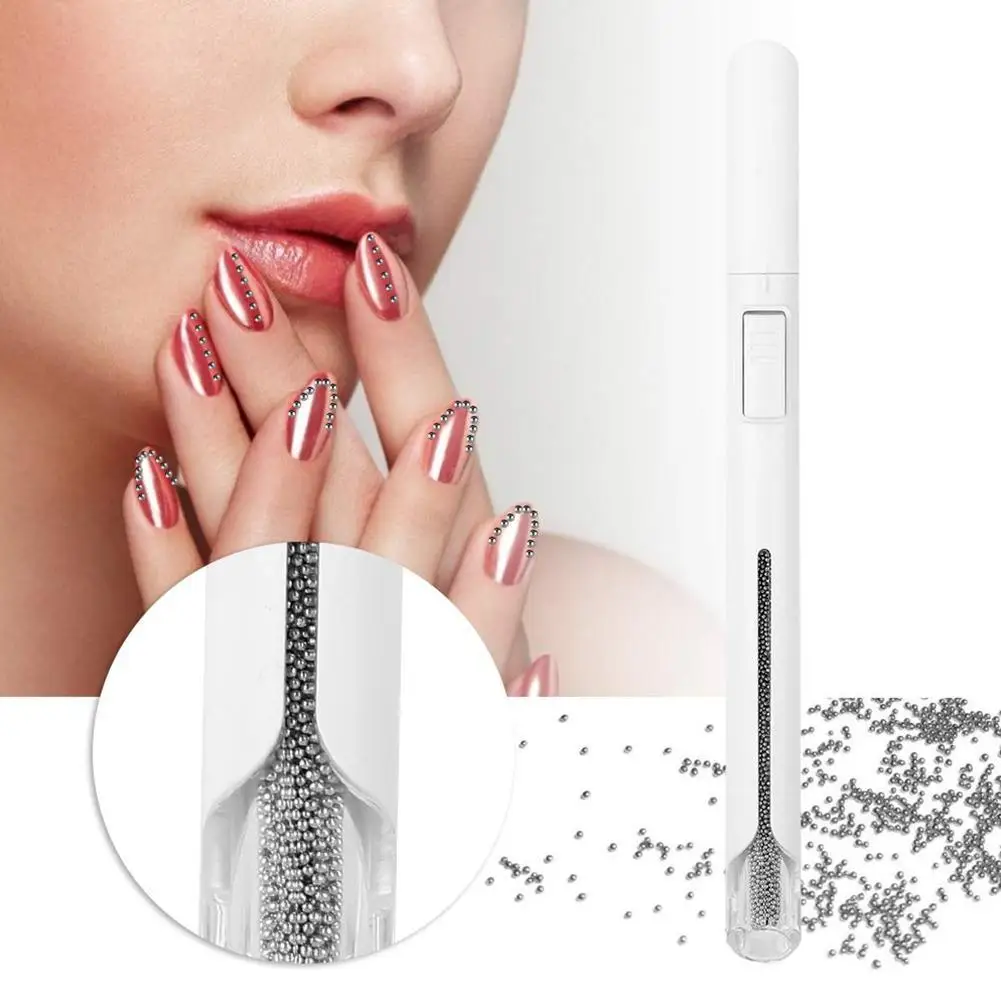 

DIY Double Art Nail Dispensing Pen Crystal Bead Handle Crayon Wax Nail Rhinestone Manicure Nail Picker Tools M7L3