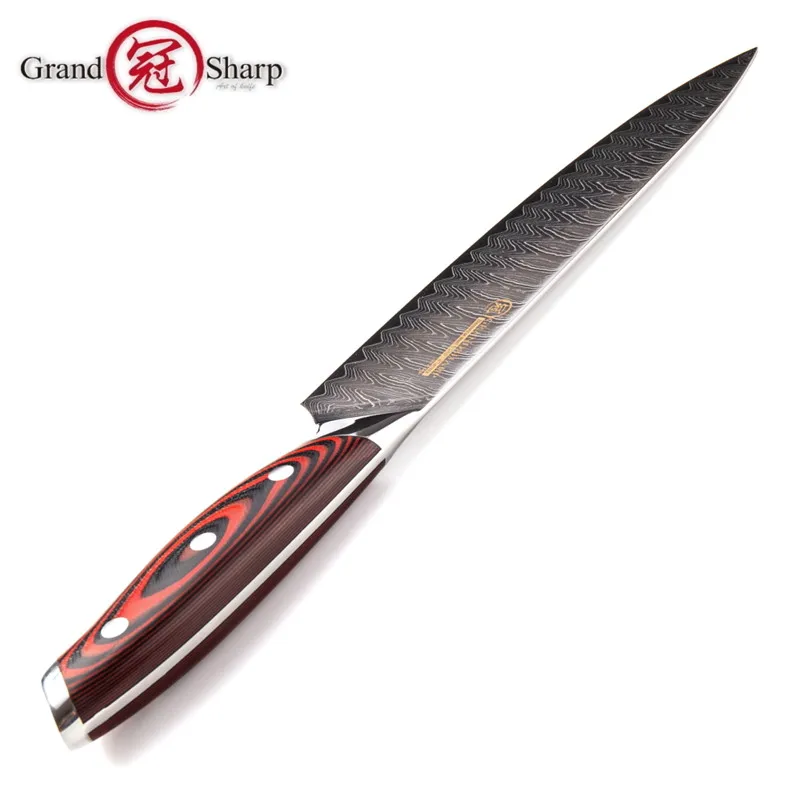 Grandsharp 8 дюймов нож шеф повара 67 слоев vg10 Дамасская сталь кухонный