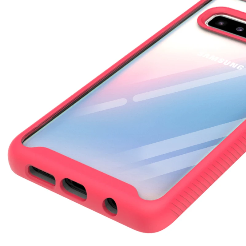 

Hard Clear Back Matte Bumper Frame Case For Samsung Galaxy Note 10 Pro S10 Plus A20 A30 A50 A10 A10s A10e 3 in 1 Rough Cases
