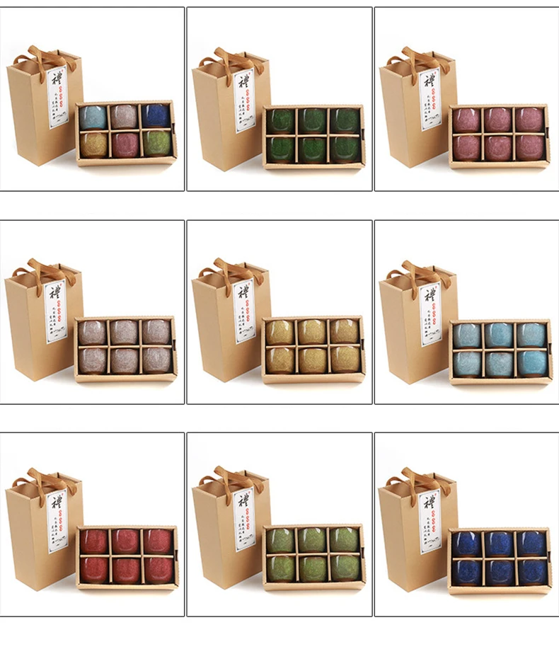 Tea Cup 80ml Ceramic Purple Clay Teacup Container Pu'er Tea Bowl Master Cup Water Cups Teaware Drinkware Crafts Decor Gift Box