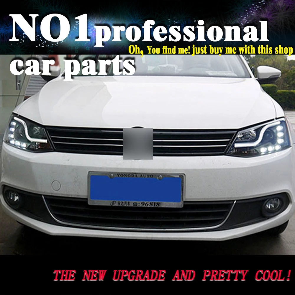 

car accessories for V.W JET.TA MK6 Headlights LED 2009-2013 Headlight ANGEL EYES DRL Bi-Xenon Lens HID Automobile Accessories
